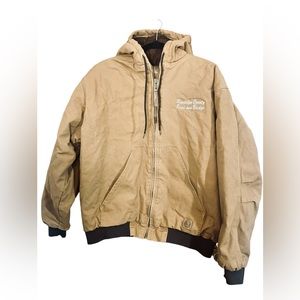 Men's Tan Hooded Jacket